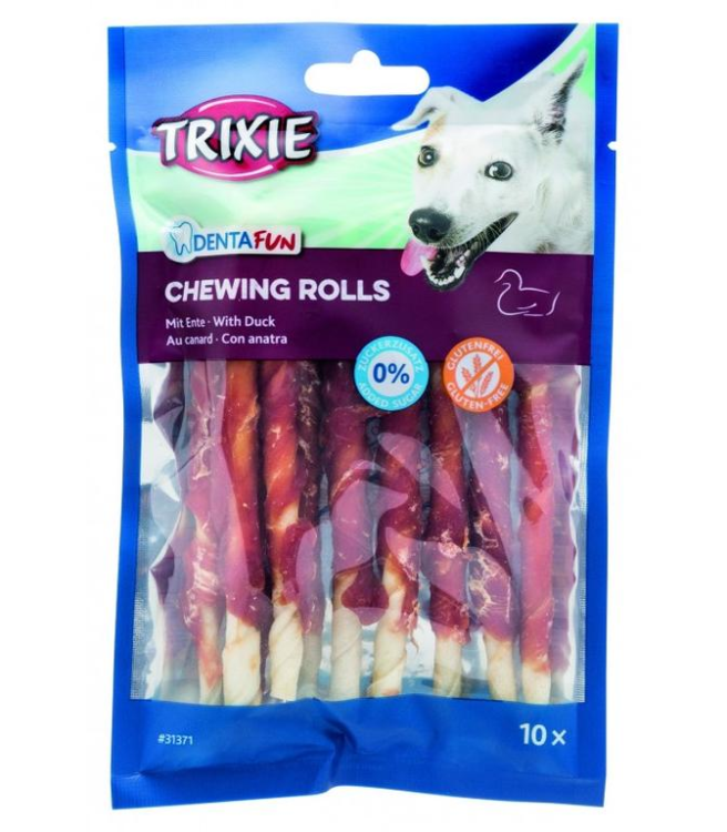 Trixie dental fun chewing rolls duck 80g