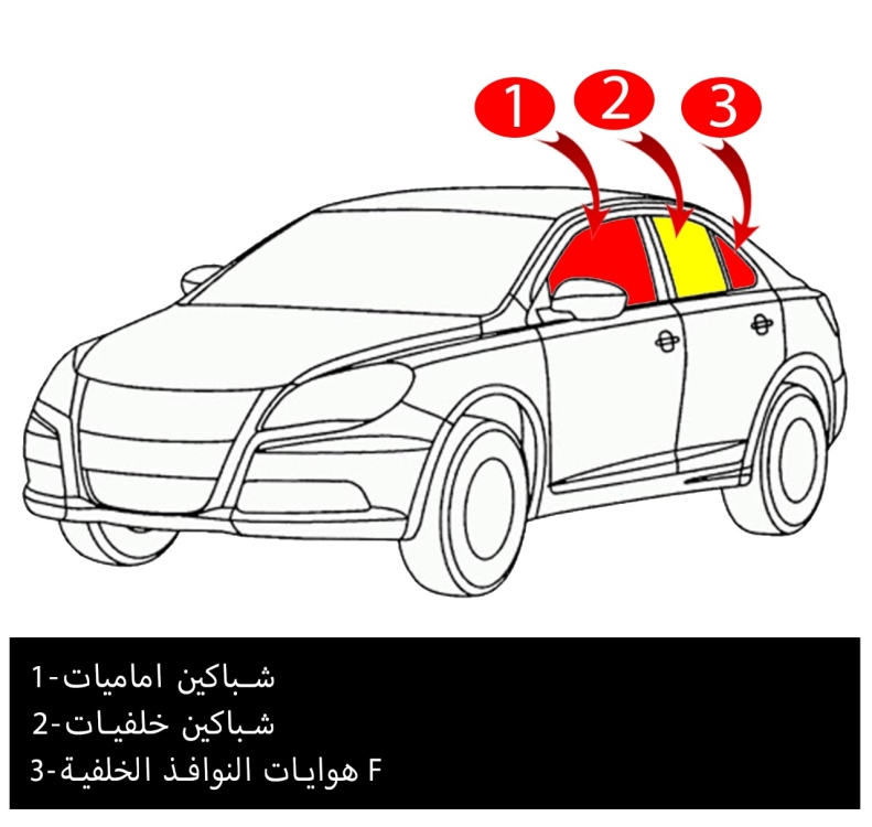 تظليل كريتف سوبارو Subaru Legacy SEDAN  موديل 1998-2004