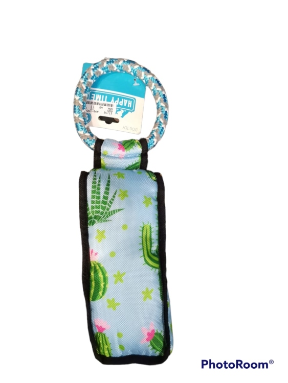 soft dog toy with rope