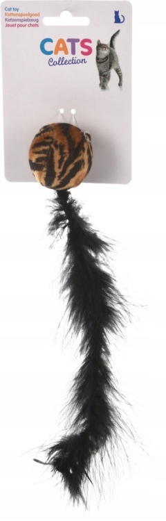 ball with feather for cats