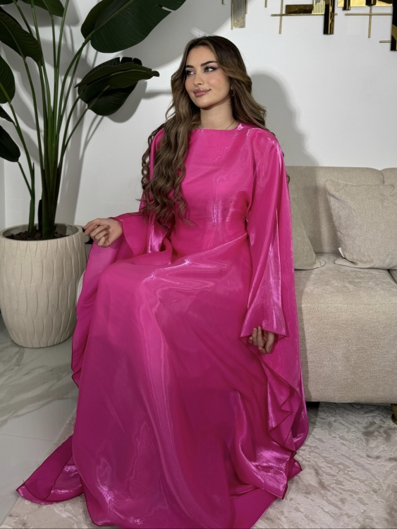 جلابية ملاك (pink)Batwing Sleeve Long Dress