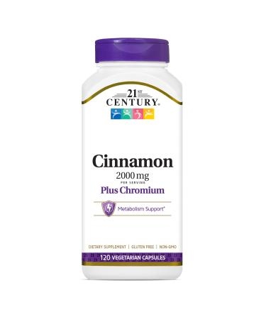 21st Century, Cinnamon Plus Chromium, 120 Vegetarian Capsules
