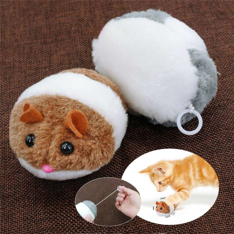 Vibrating Pull String Cat Toy Interactive Mouse