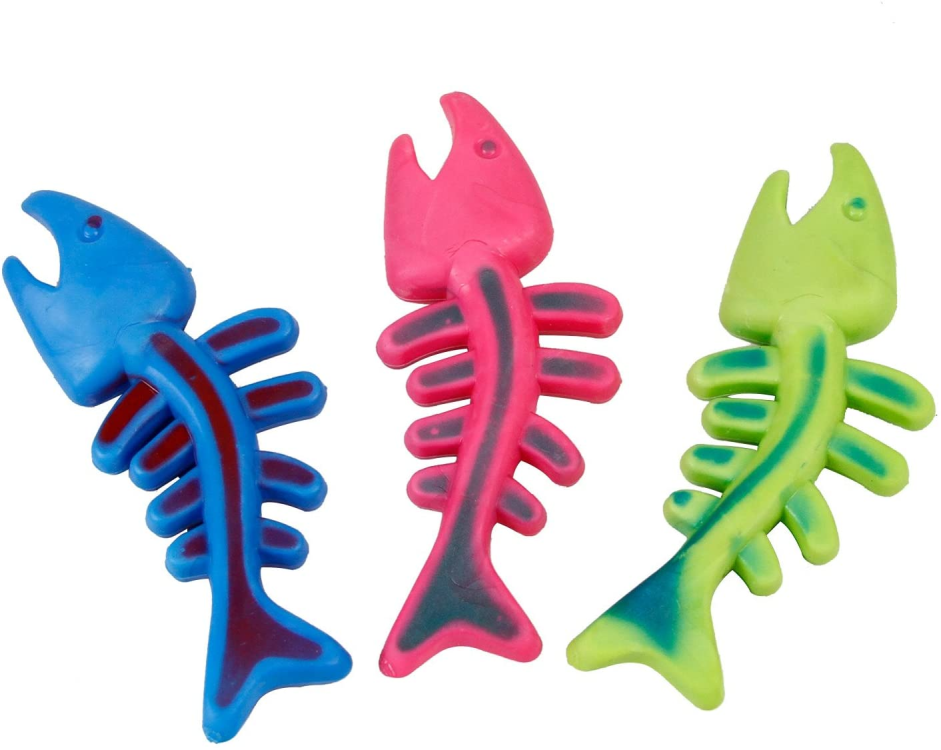 Colorful Fish Bone dog toy