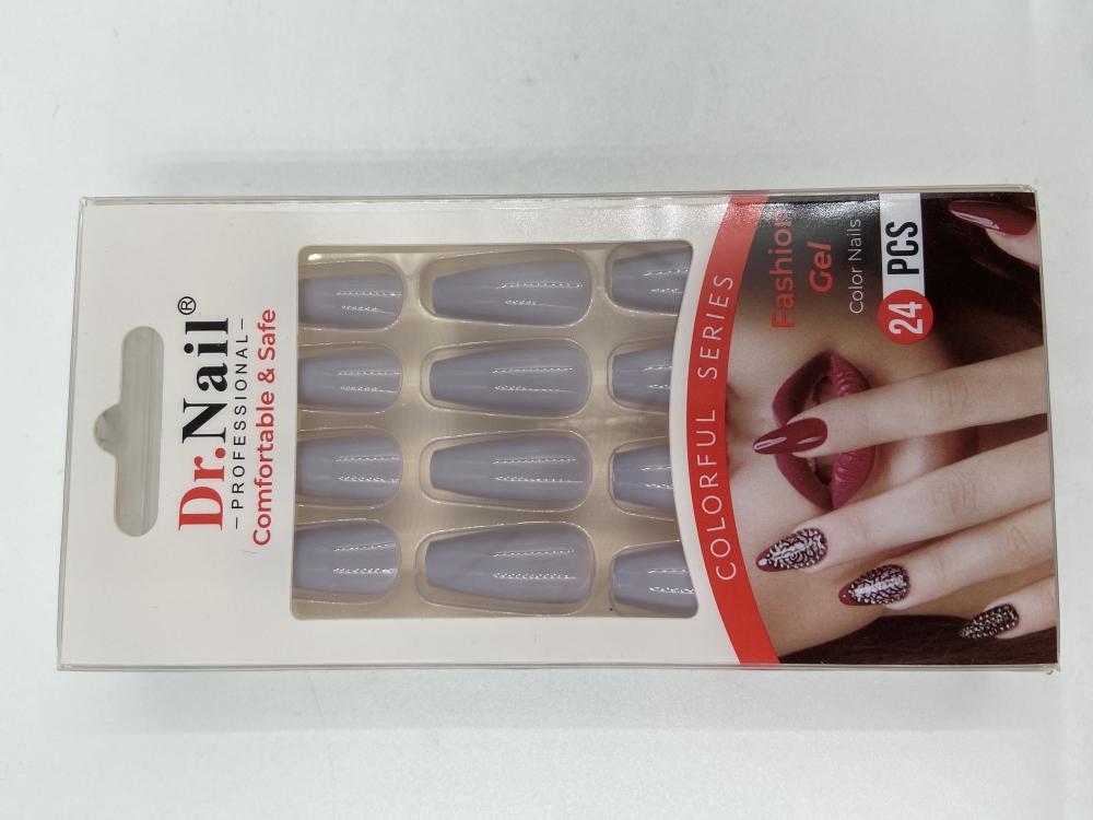Dr.Nail - اظافر تركيب لون رمادي صيفي