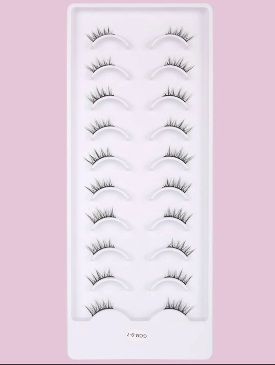 10 pairs of False Eyelashes رموش صناعية طرفية 10 أزواج