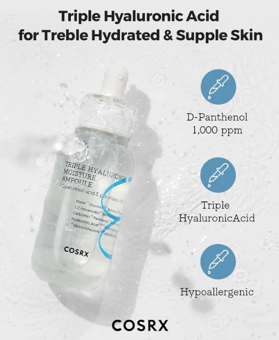 COSRX, Hydrium Triple Hyaluronic Moisture Ampoule