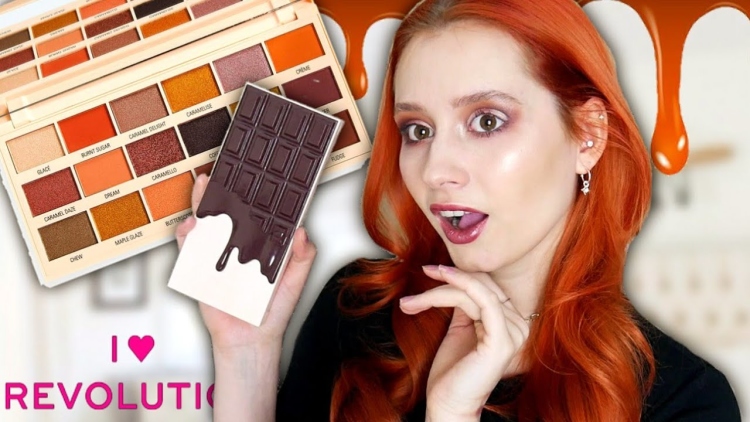 I Heart Revolution Caramel Nudes Chocolate Eye Shadow Palette رفليوشن، ايشدو
