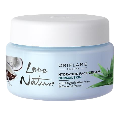 Love Nature Hydrating Face Cream with Organic Aloe Vera & Coconut Water 50ml - 34821