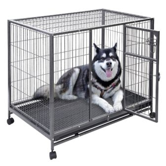 Dog cage with wheels heavy 130cm
