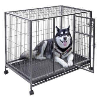 Dog cage with wheels heavy 110cm