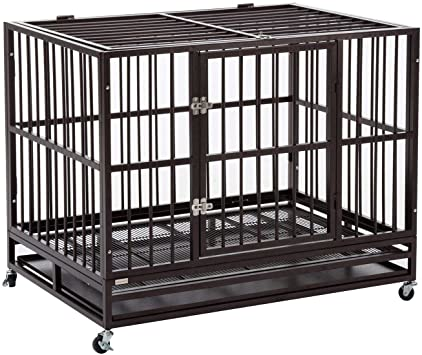 Dog cage with wheels heavy 110cm