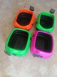 colored opened litterbox