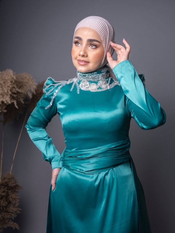 فستان تركي  زيتي