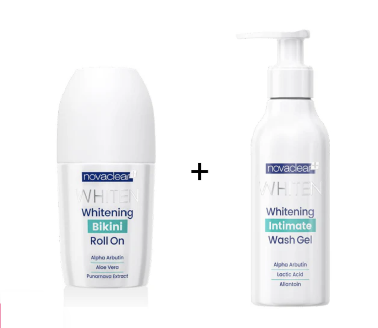 Novaclear Whiten Whitening Intimate set wash gel + Bikini Roll 