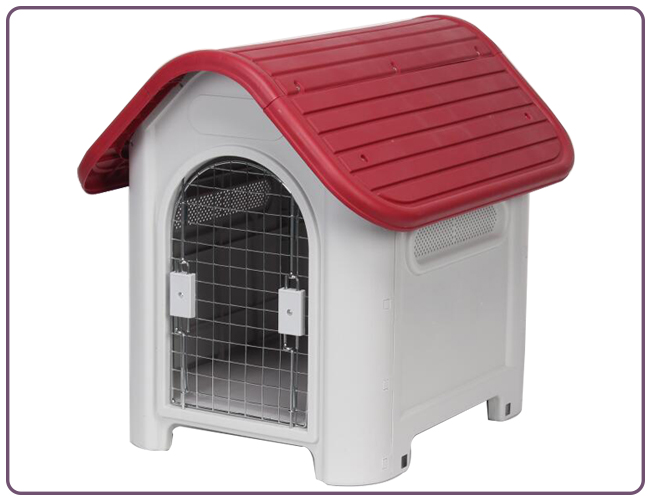 Dog plastic house with window s-xl