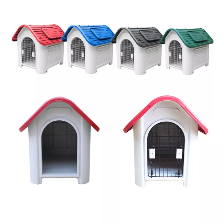 Dog plastic house with window s-xl