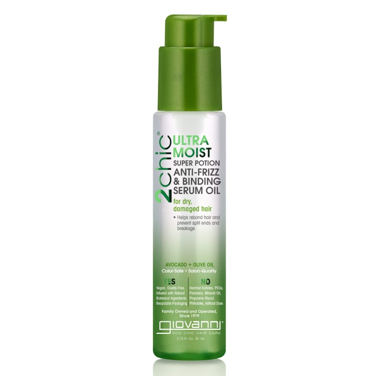 Giovanni Ultra Moist Super Potion Hair Serum, Avocado & Olive Oil, Anti Frizz