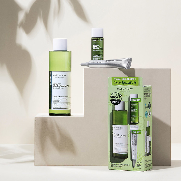 Mary&May, Vegan CICA Tea Tree Toner Special Set
