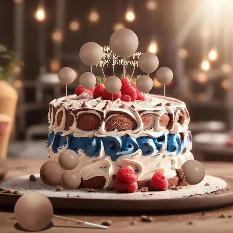 كرات تزين كيك 20 قطعه لون  سمو 