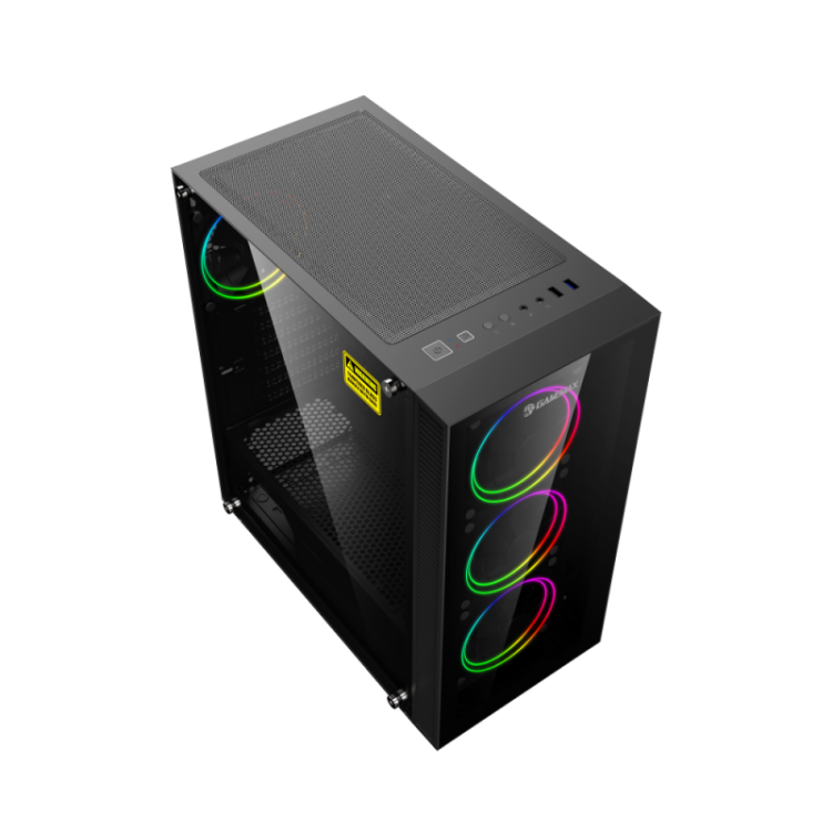 GAMEMAX DRACO XD ARGB CASE GLASS 4X ARGB FANS
