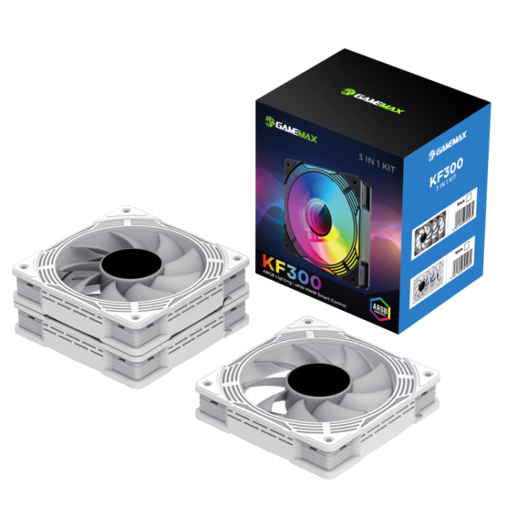 GAMEMAX  KF300 3IN1 KIT ARGB FAN WH