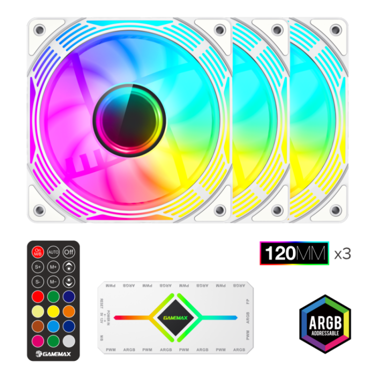 GAMEMAX  KF300 3IN1 KIT ARGB FAN WH