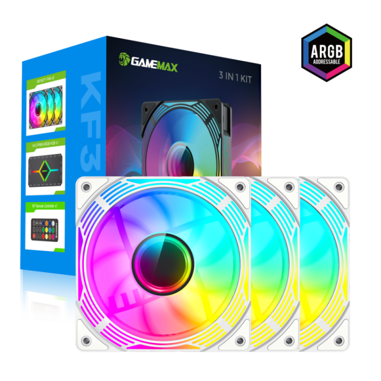 GAMEMAX  KF300 3IN1 KIT ARGB FAN WH