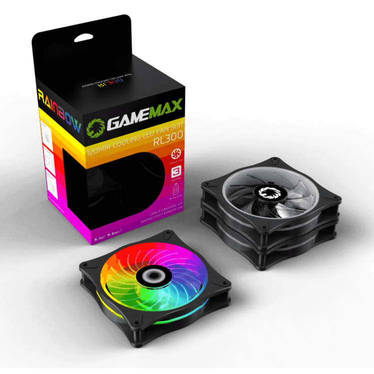 GAMEMAX RL300 120MM LED CASE FAN SET