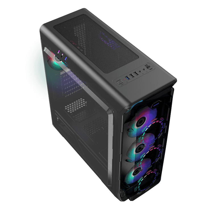 GAMEMAX CASE STAR LIGHT FRGB-BK