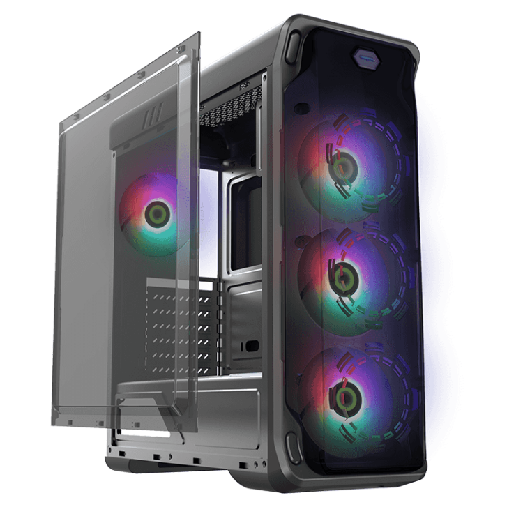 GAMEMAX CASE STAR LIGHT FRGB-BK