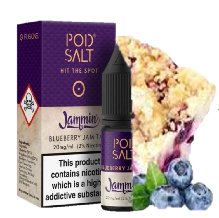 Pod Salt BlueBerry Jam Tart Saltnic Vape Juice 