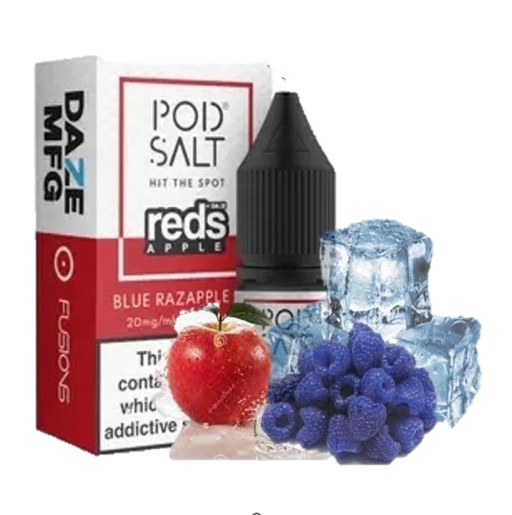 Pod Salt Blue RazApple Ice Saltnic, Vape Juice 