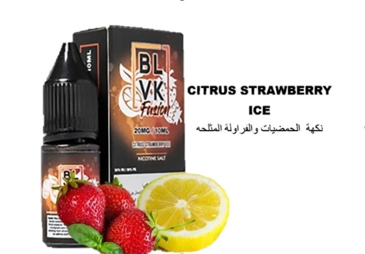 BLVK Citrus Strawberry Ice, Vape Juice 