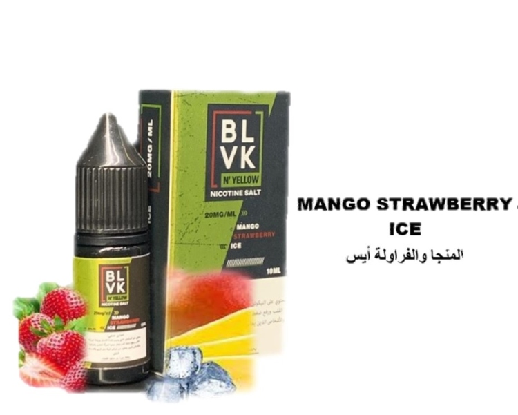 BLVK Mango Strawberry Ice Saltnic, Vape Juice 