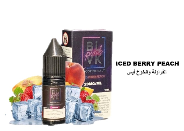 BLVK Iced Berry Peach Saltnic, Vape Juice 