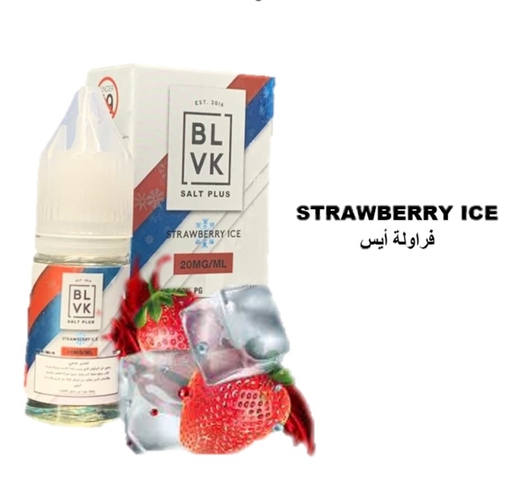 BLVK Strawberry Ice Saltnic, Vape Juice 