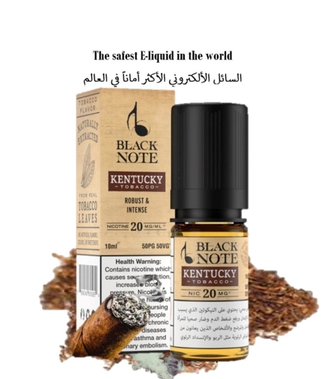 Black Note Kentucky Tobacco / Robust and Intense/ Vape Juice / The safest E-liquid in the world