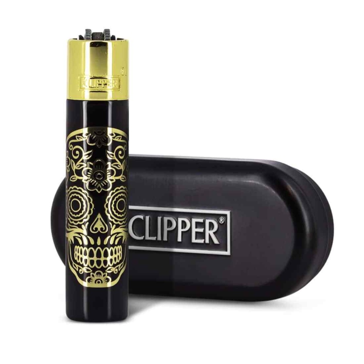 CLIPPER Metal  Reusable Lighter "Bling Chains Edition" - Assorted Colors 
