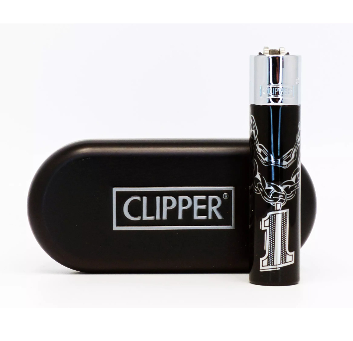 CLIPPER Metal  Reusable Lighter "Bling Chains Edition" - Assorted Colors 