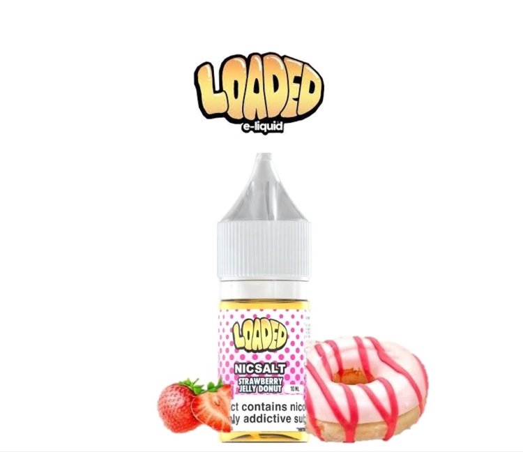 Loaded Strawberry GLZD SaltNic - Strawberry Jelly Donut, Vape Juice 