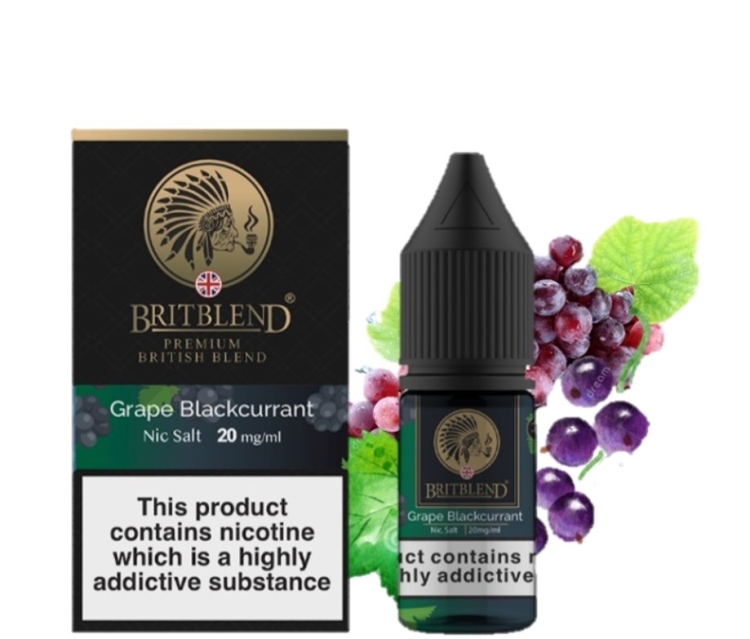 BRITBLEND Grape Blackcurrant SaltNic Vape Juice -Premium British Blend-