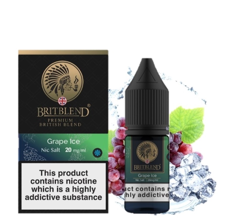 BRITBLEND Grape Ice SaltNic Vape Juice -Premium British Blend-