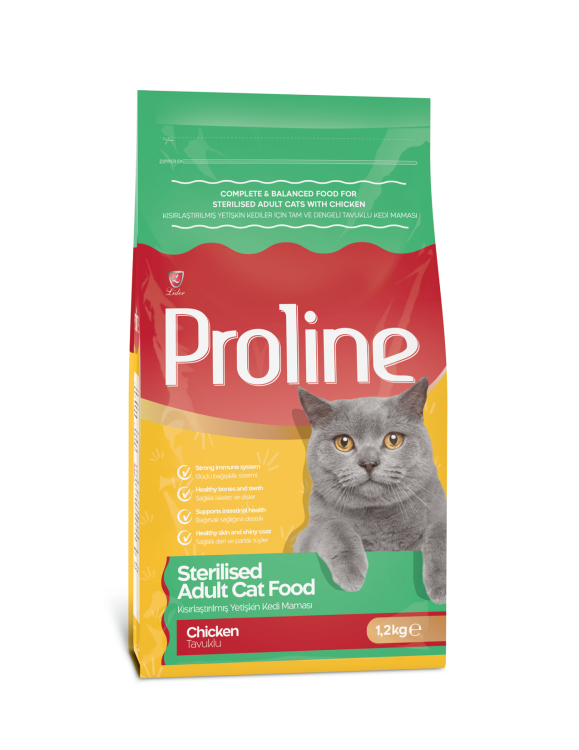 proline adult sterilised cat food with chicken