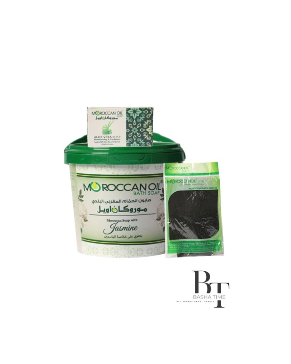 Moroccan Bath Soap With Jasmine + Loofah + Soap