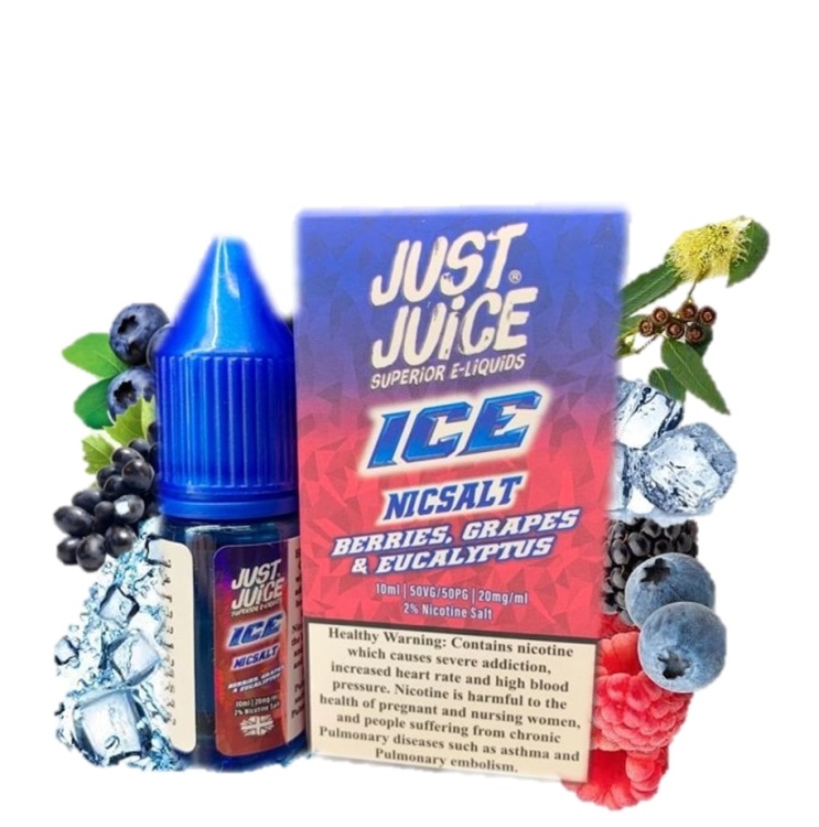 Just Juice Berries Grapes & Eucalyptus Ice SaltNic, Vape Juice 