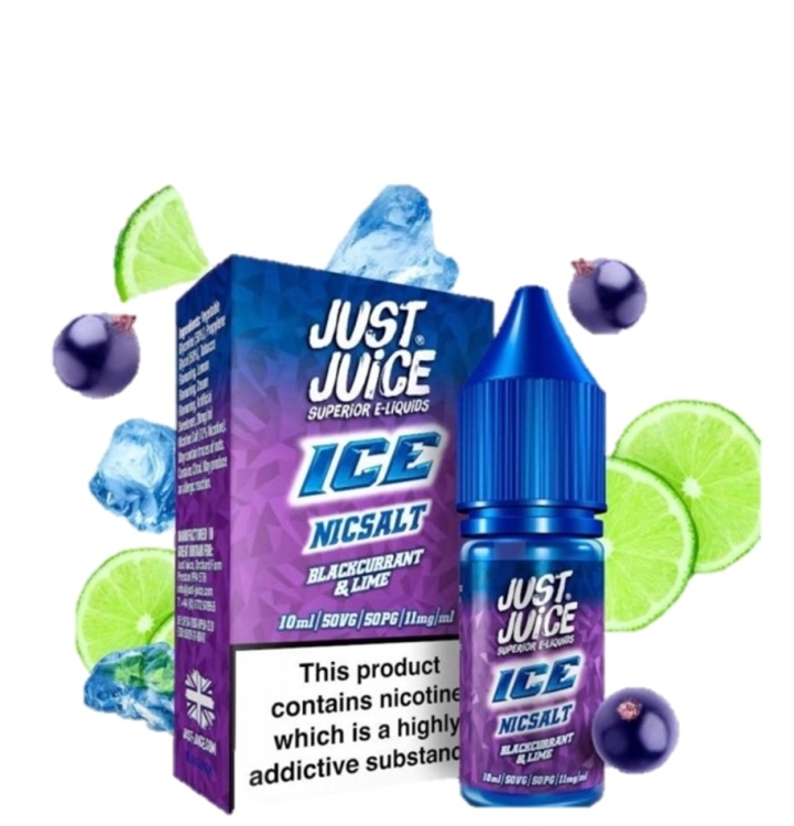 Just Juice Blackcurrant &  Lime Ice SaltNic, Vape Juice 