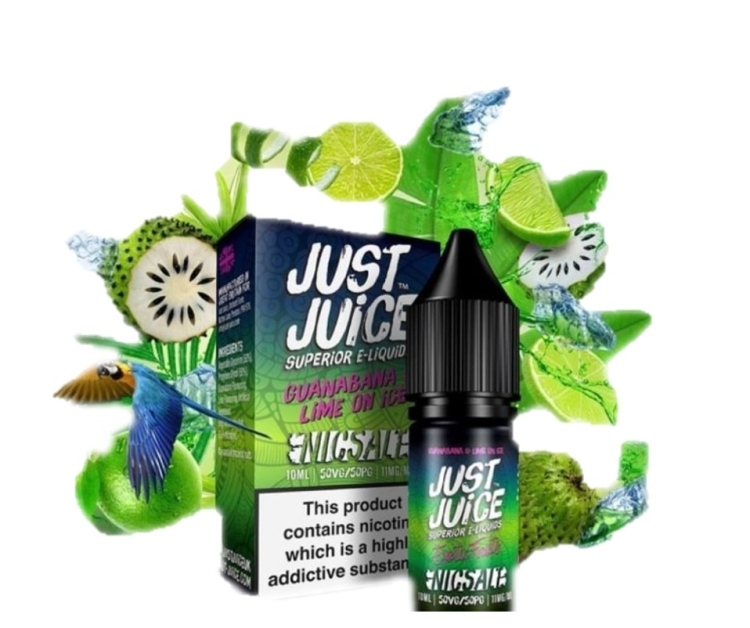 Just Juice Guanabana & Lime On Ice SaltNic, Vape Juice 