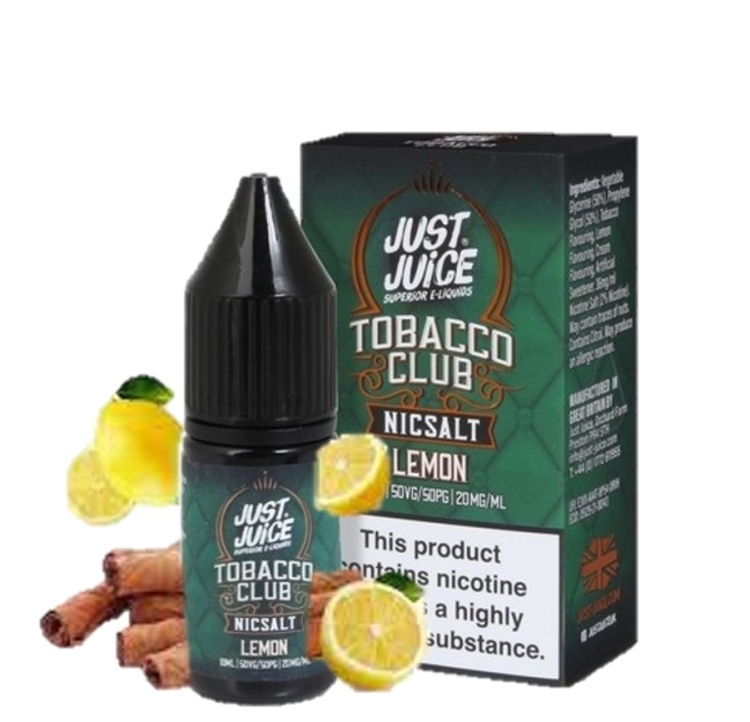 Just Juice Tobacco Club -Lemon-  SaltNic, Vape Juice 