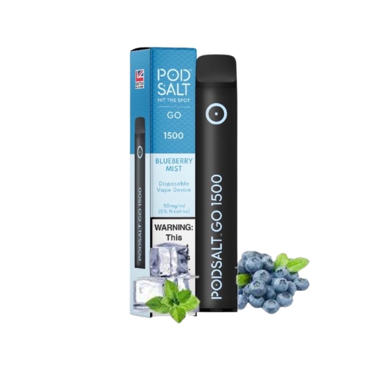 Pod Salt BlueBerry Mist 1500 Puffs Disposable Vape